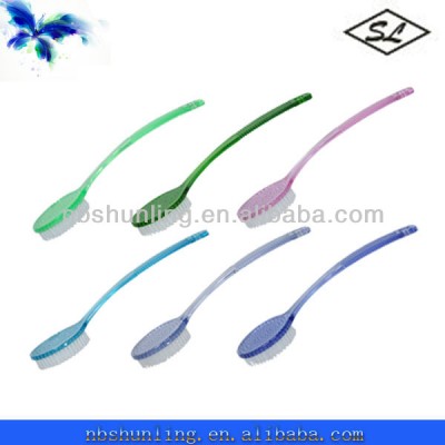 plastic long handle soap dispensing bath brush