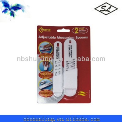 2pcs plastic adjustable micro measuring spoon set